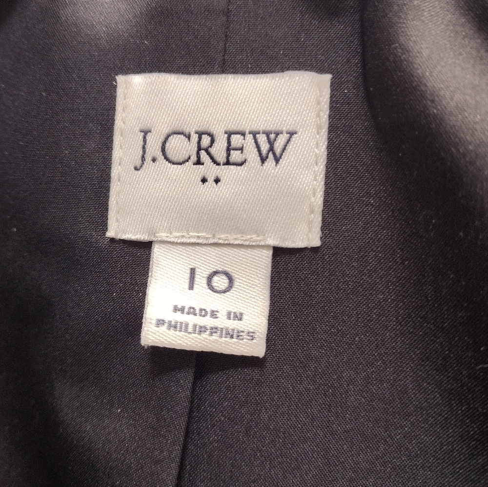 J.Crew Womens Linen Blend Holland Blazer One Button Black Size 10 AL222 - Picture 4 of 7
